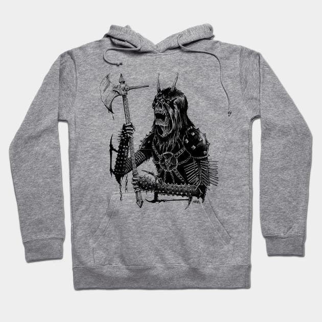 Black Metal Executioner (Light) Hoodie by sawblade666